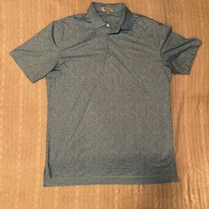 Peter Millar Blue Polo Shirt with Classic Collar
